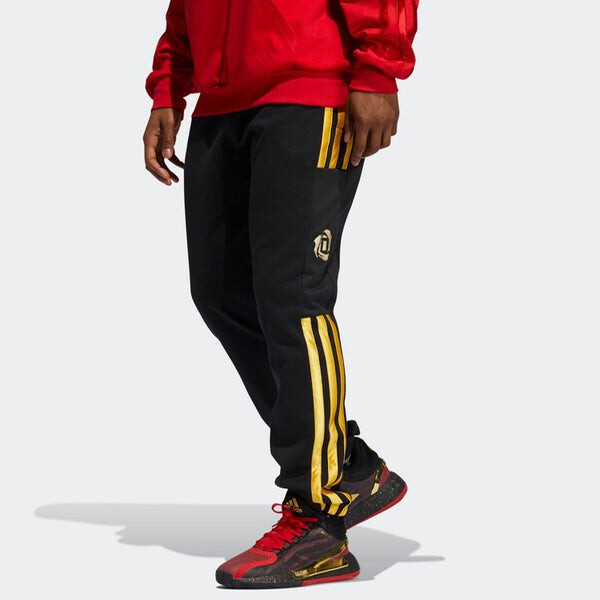 Спортивные штаны adidas Cny Rose Pant Logo Stripe Basketball Sports Long Pants Black, черный — фото 2