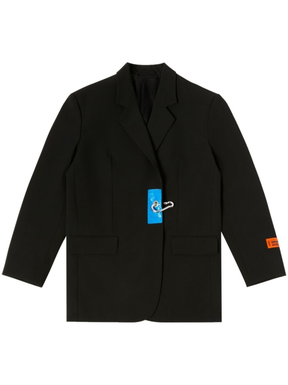 

Heron Preston однобортный блейзер с карабином, черный