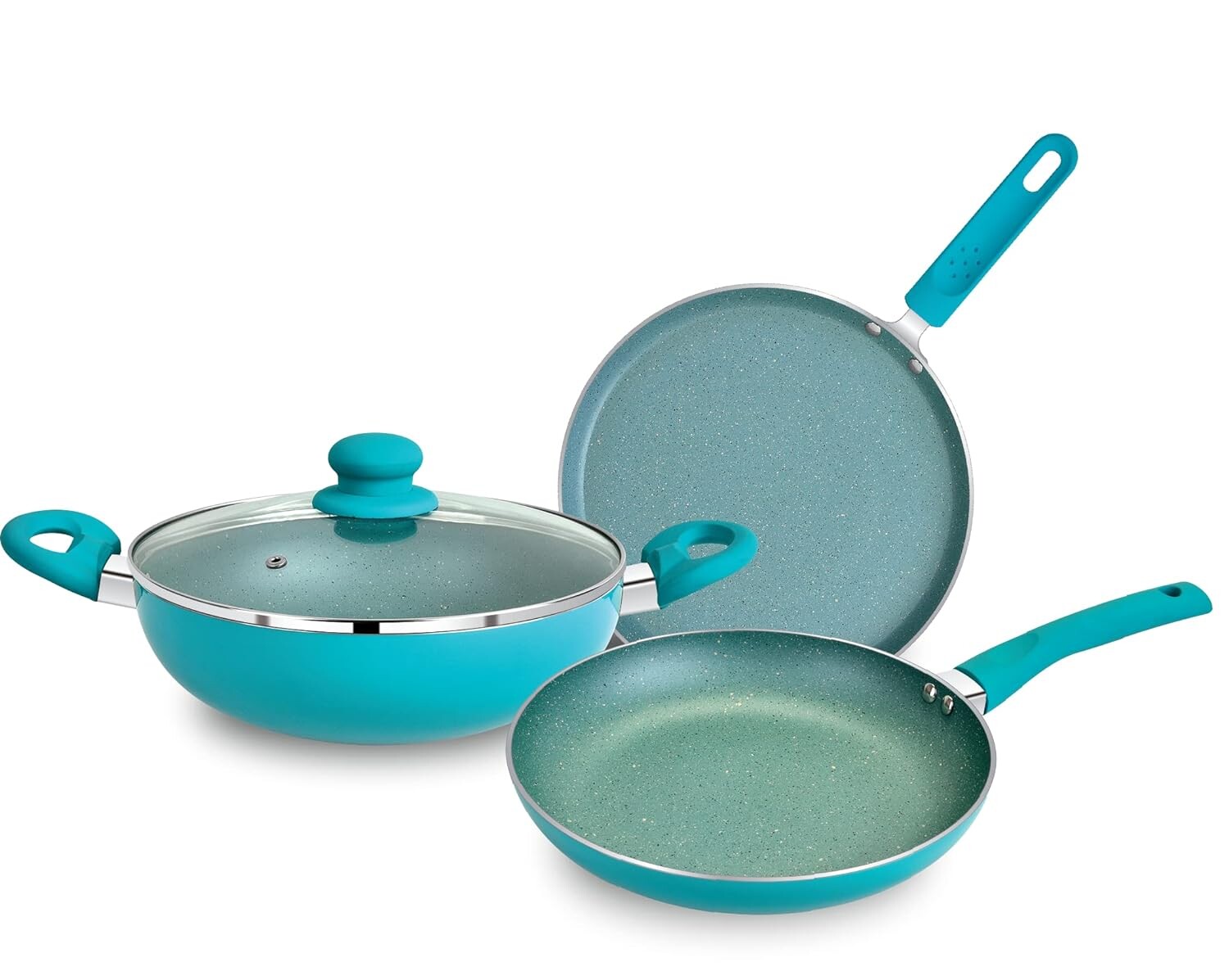 

Набор посуды со стеклянной крышкой Kadhai Jazz Bergner Utensils, 4 предмета