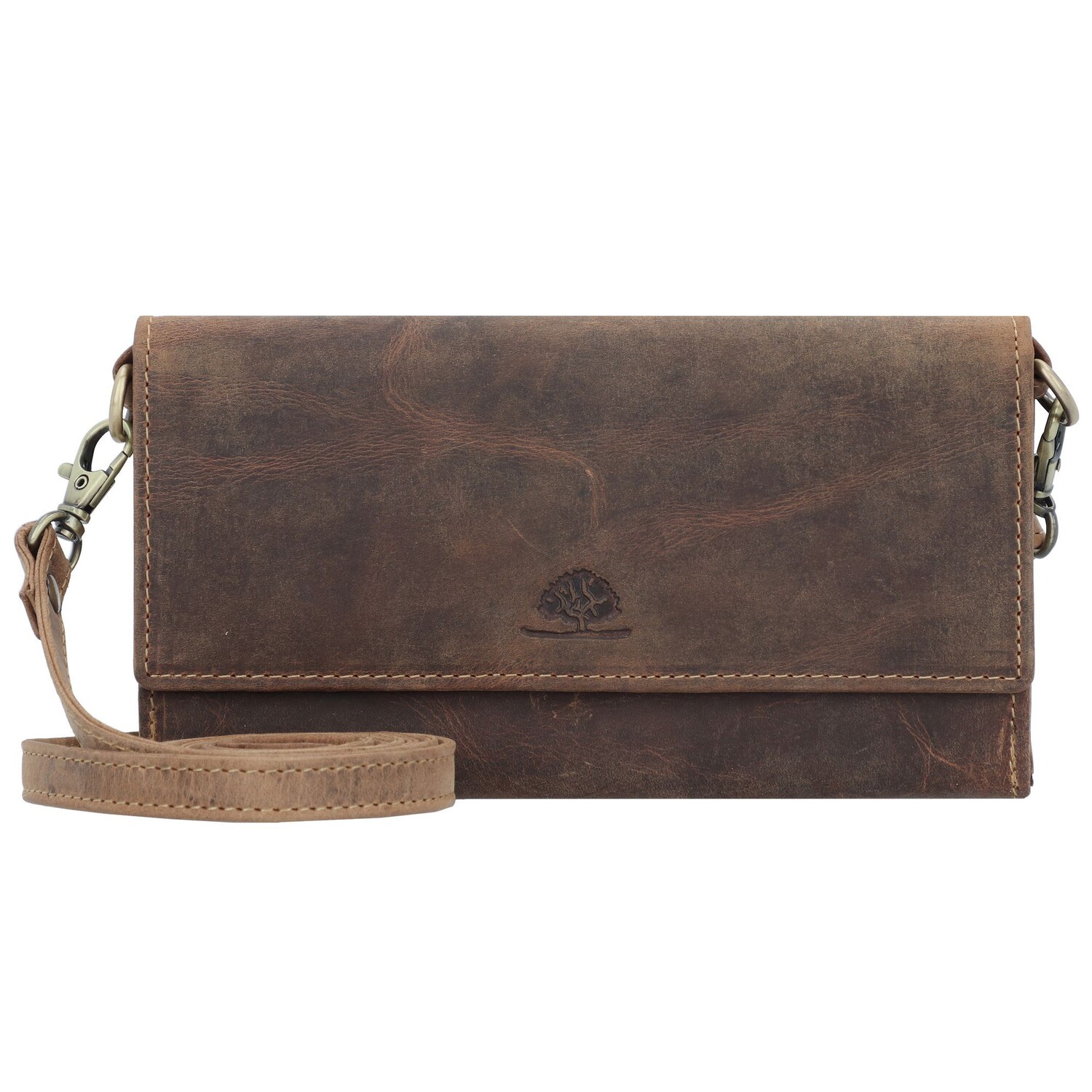 

Клатч Greenburry Vintage Geldbörse RFID Schutz Leder 20 cm, коричневый