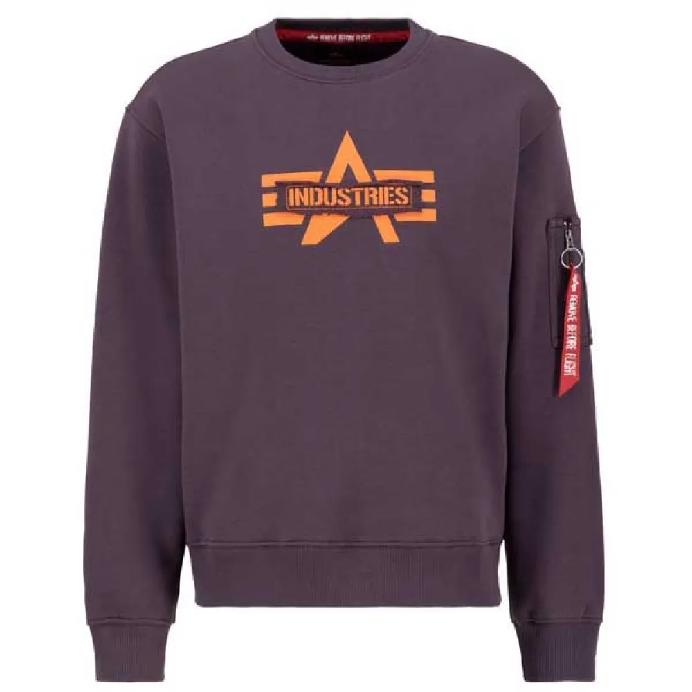 

Толстовка Alpha Industries Logo Edge, фиолетовый