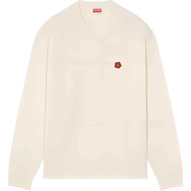 

Футболка с цветочным принтом KENZO, экрю