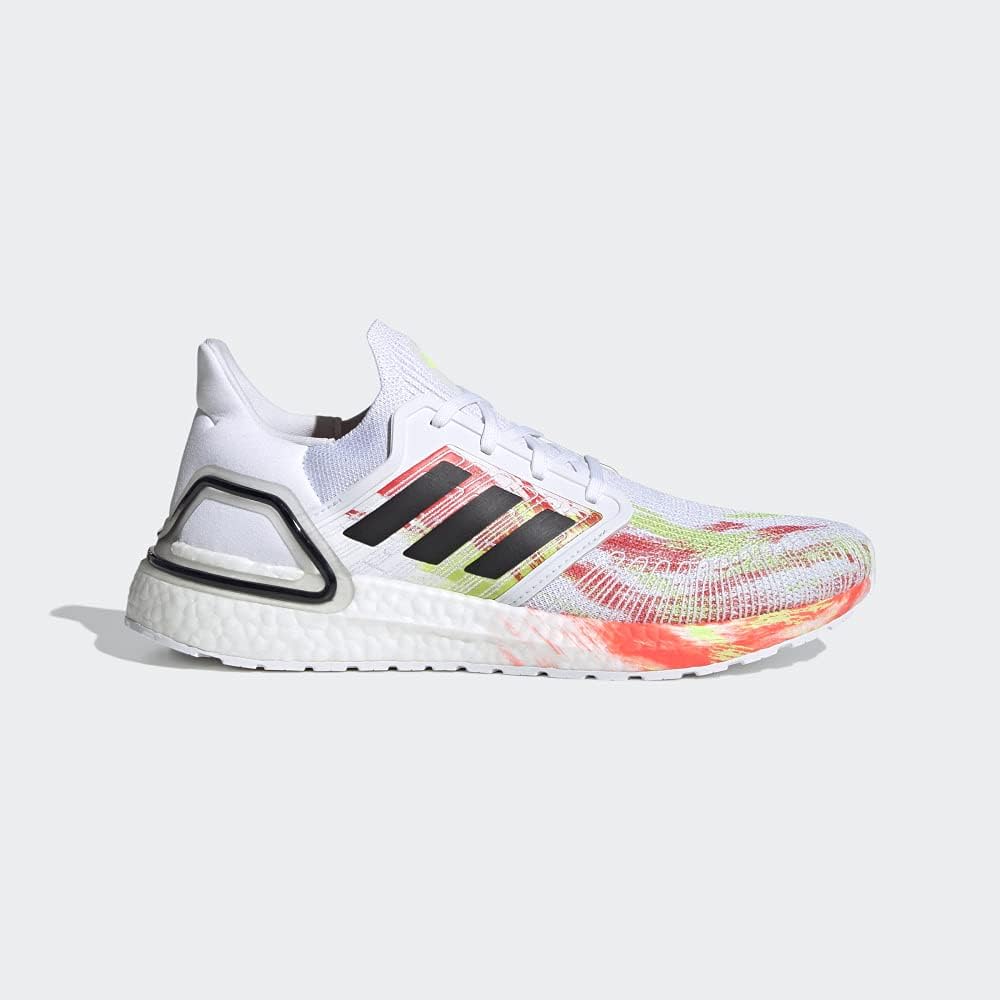 Мужские беговые кроссовки Adidas Ultraboost 20, белый/мультиколор — фото 3