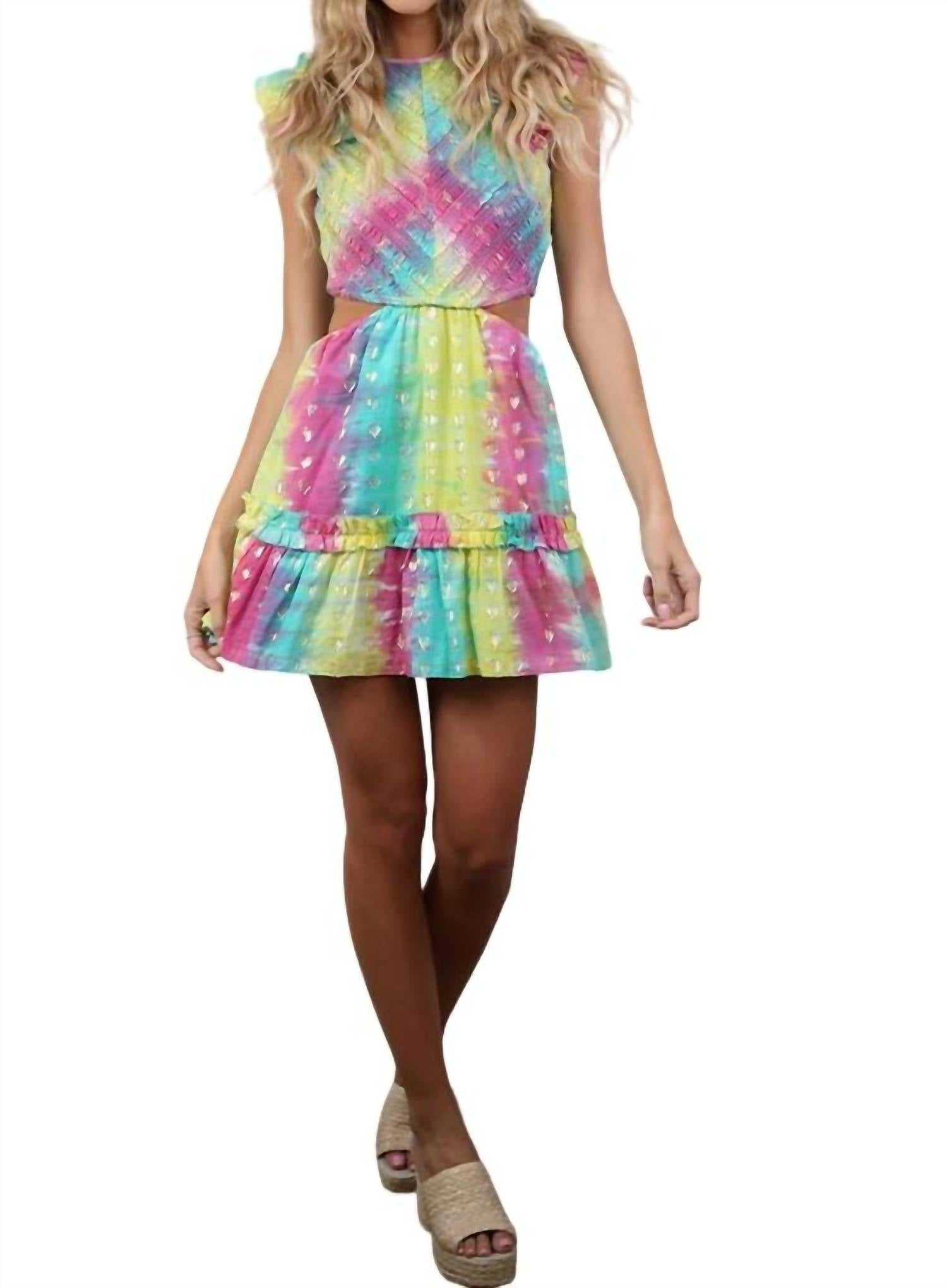 

Платье Leilanie в радужном тай-дай SAYLOR, цвет rainbow tie dye