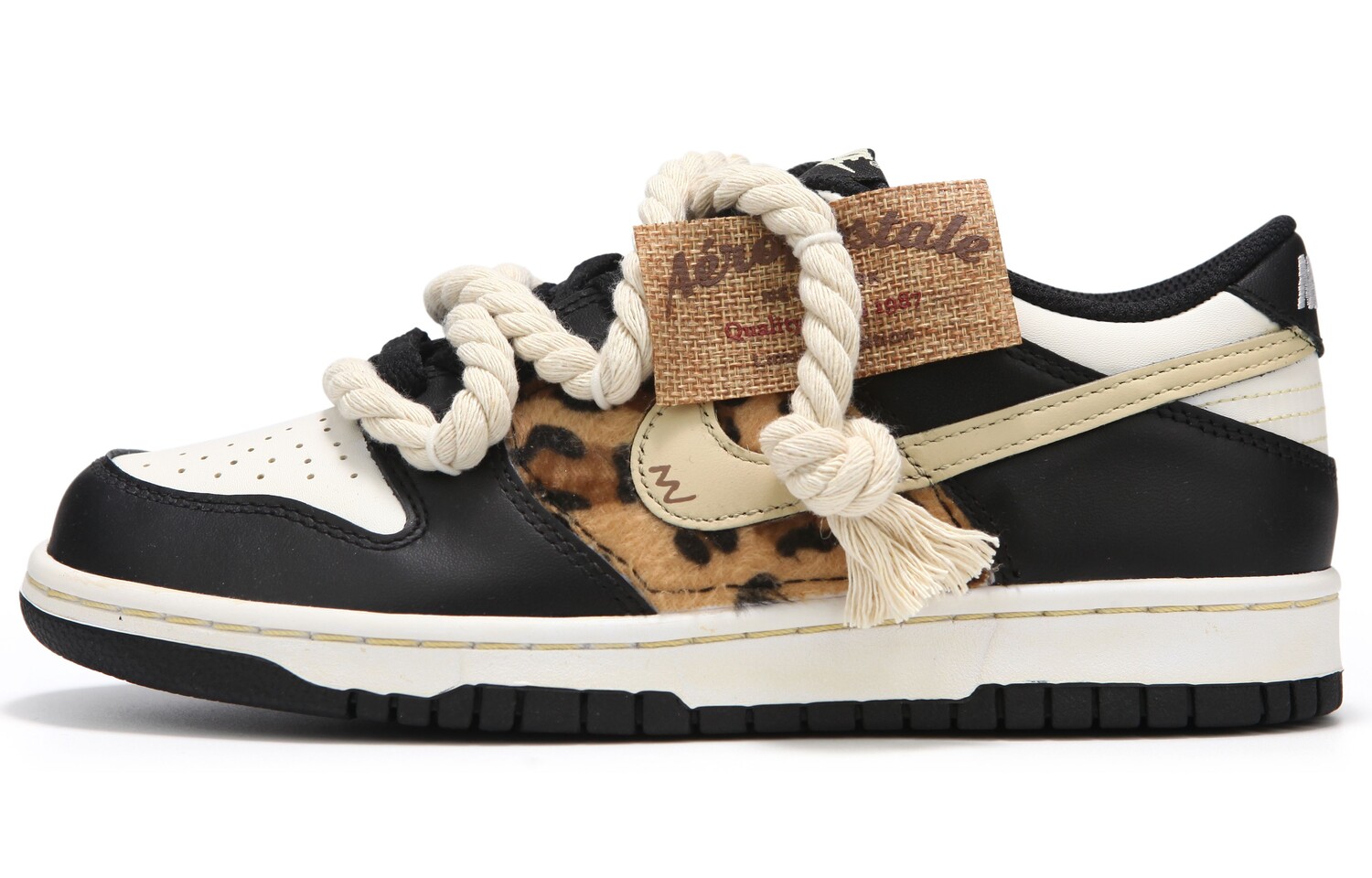 

Кроссовки Nike Dunk Skateboard Shoes Men Low-Top Black Beige Yellow