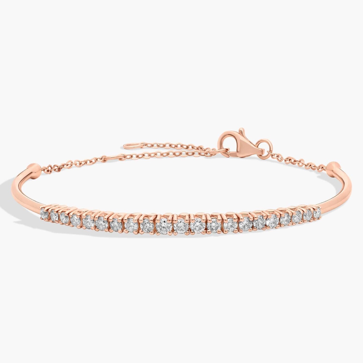 

Браслет с бриллиантами Flex Bar из 14-каратного розового золота (1/2 карата Tw) Blue Nile