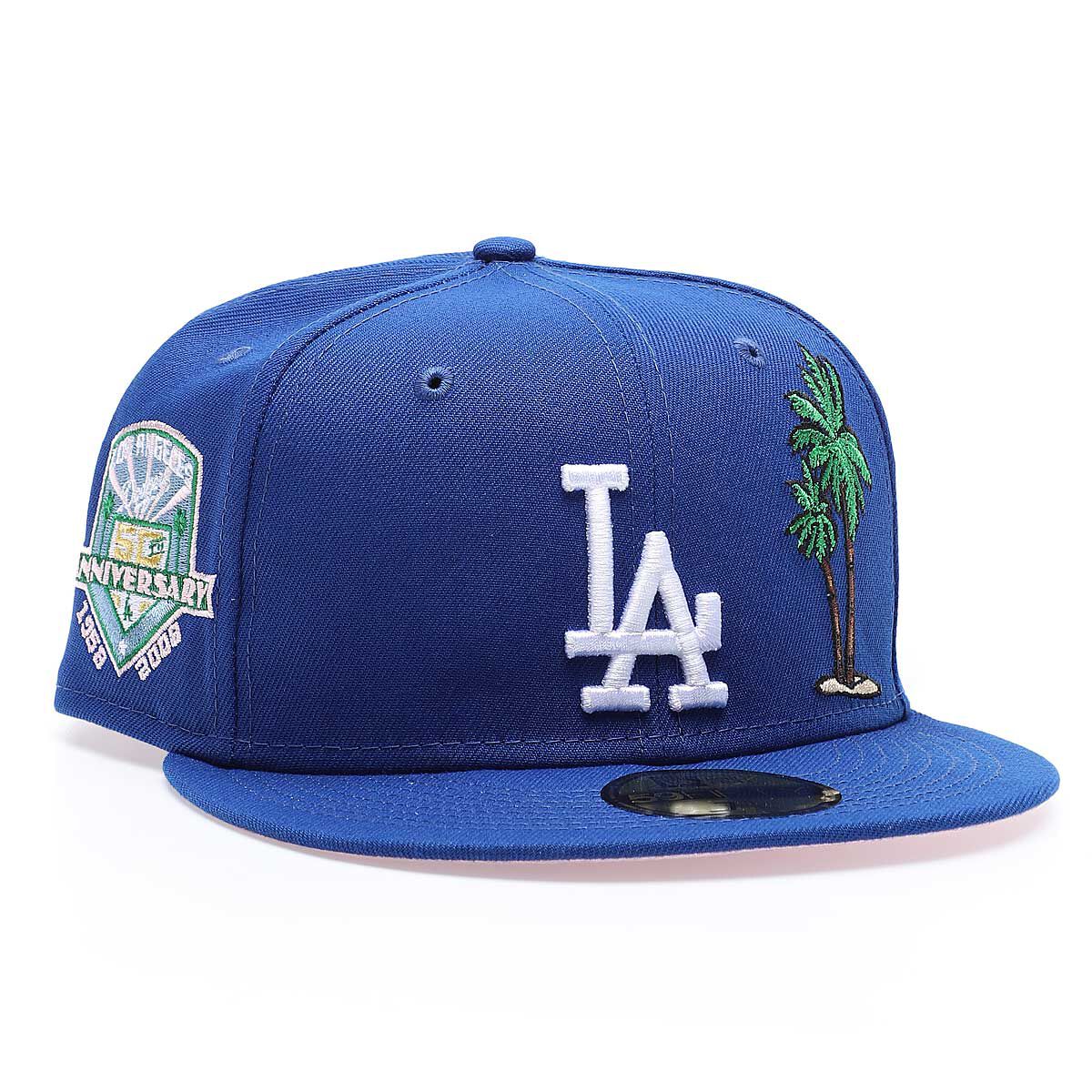 

Кепка MLB LOS ANGELES DODGERS PALM TREE 50TH ANNIVERSARY PATCH 59FIFTY CAP New Era, цвет Black / White----