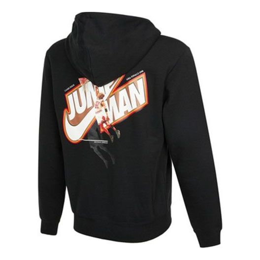 

Куртка Men's Air Jordan Logo Casual Fleece Lined Hooded Thicken Sports Long Sleeves Black Jacket DC9607-010