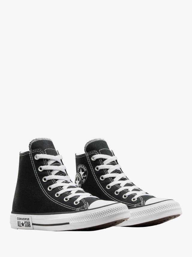 Детские высокие кроссовки Chuck Taylor All Star на шнуровке Converse, Black/White — фото 2