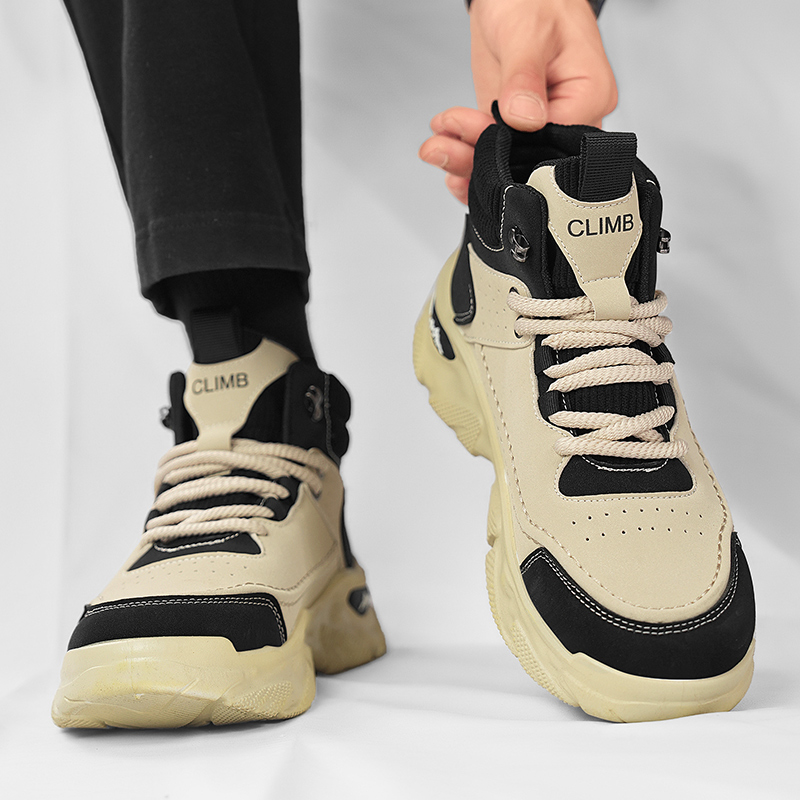 GAISIMA Мужские ботинки Martin Beige Black Khaki в цвете бежевый черный, цвет Beige Black — фото 4