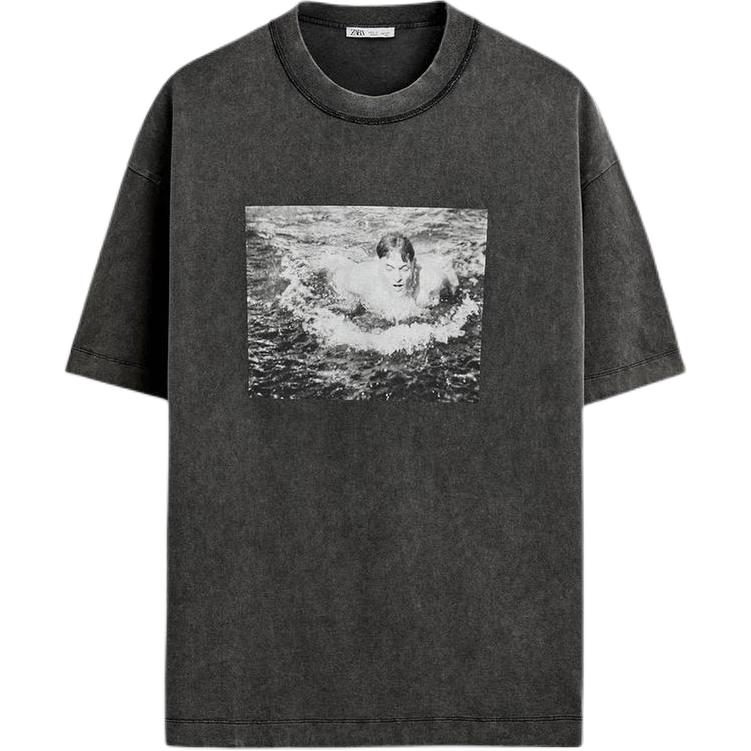 

Футболка мужская, глубокий антрацит ZARA, Deep Anthracite