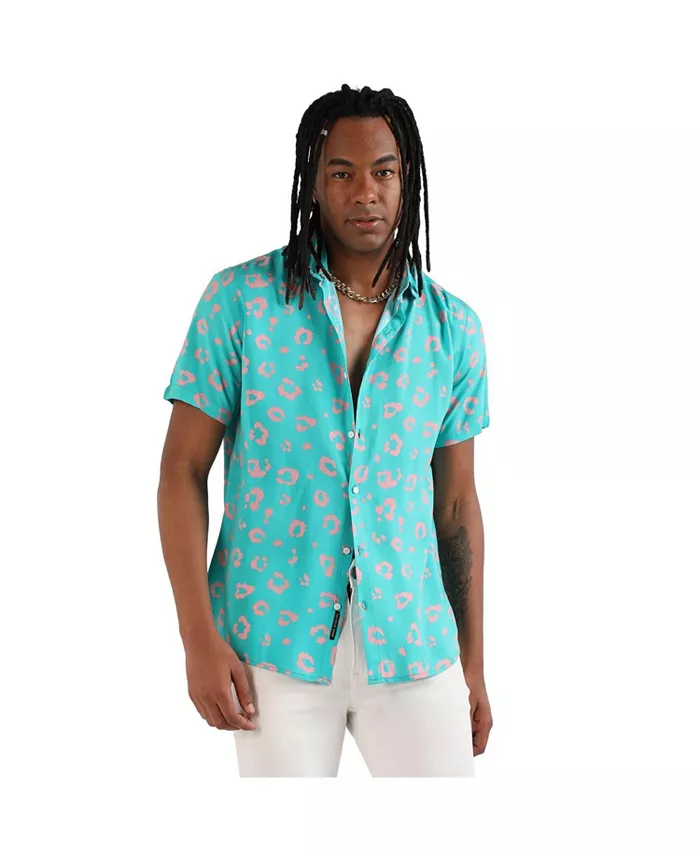 

Мужская рубашка EcoLiva с синим цветочным принтом Campus Sutra, синий