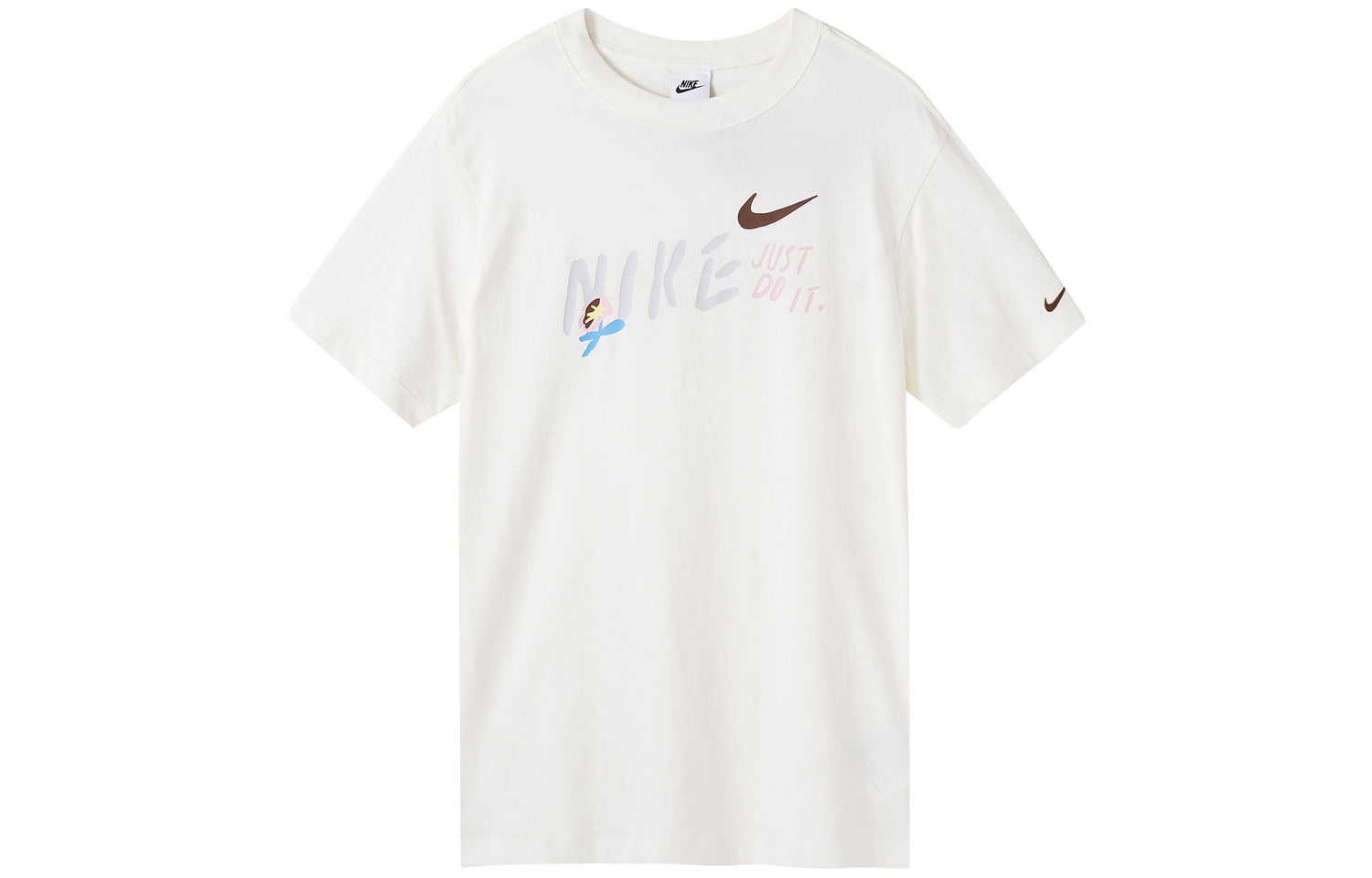 

Футболка Nike женская спортивная с рукавом дроп-шoulder белый парусный