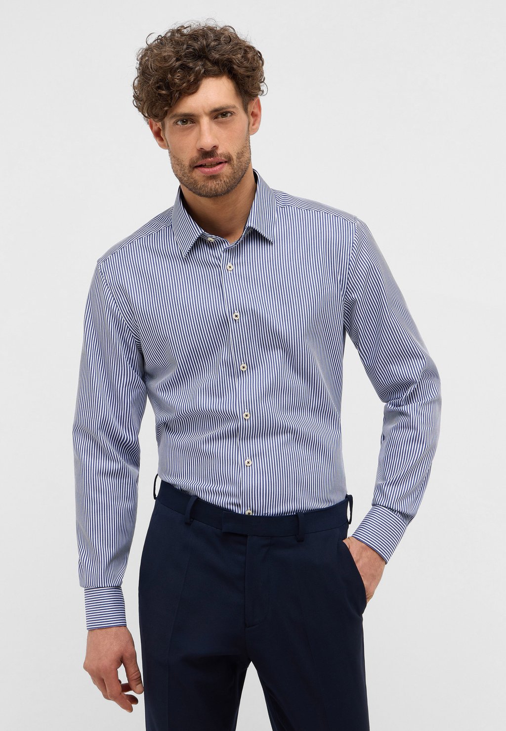 

Рубашка SLIM FIT Eterna, темно-синий