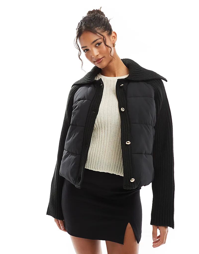 

Куртка-пуховик с трикотажными рукавами, уточняется ASOS DESIGN