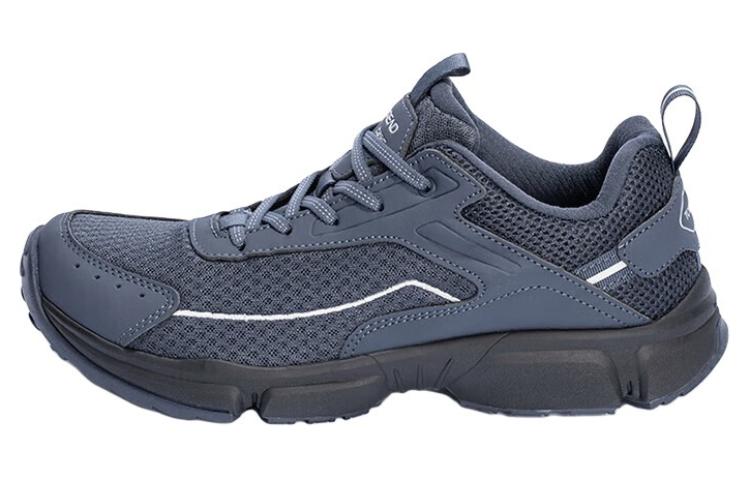 

Скользоустойчивые, износостойкие, дышащие низкие походные ботинки мужские синие TOREAD, городской серый/черный