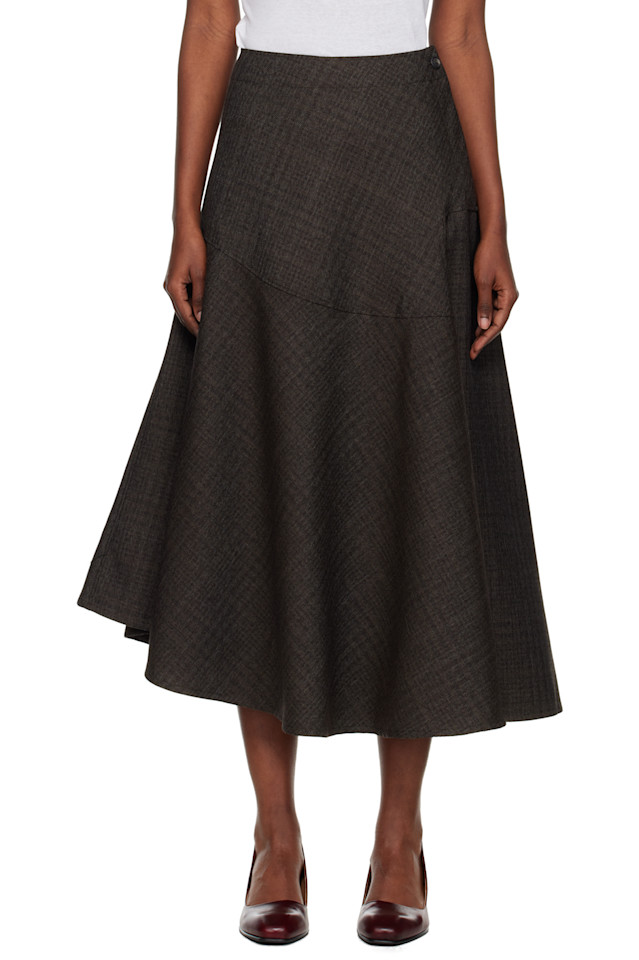 

Our Legacy Коричневая юбка миди в стиле вальс