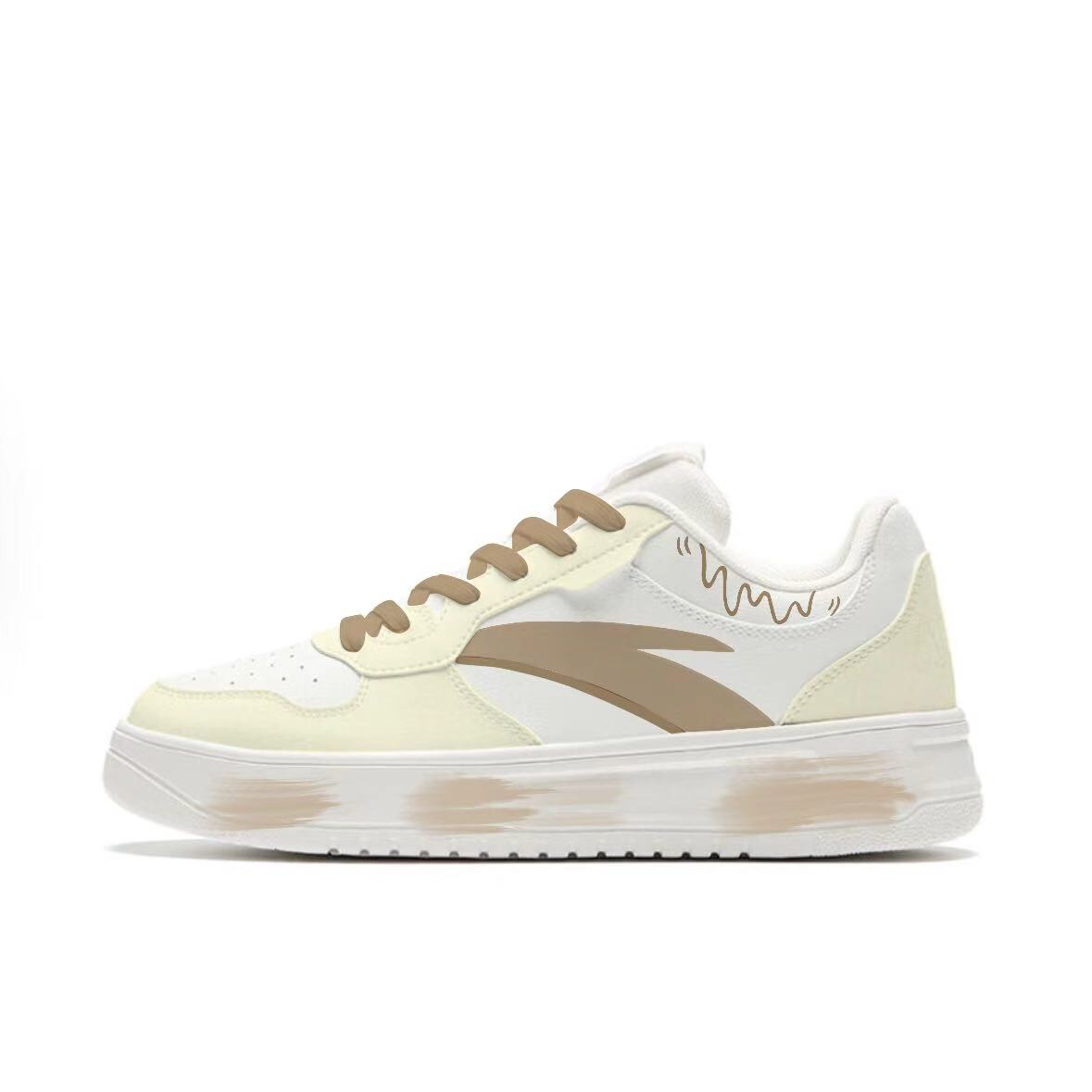 

Удобные низкие скейтбордные кроссовки унисекс с противоскользящей амортизацией Anta, белый