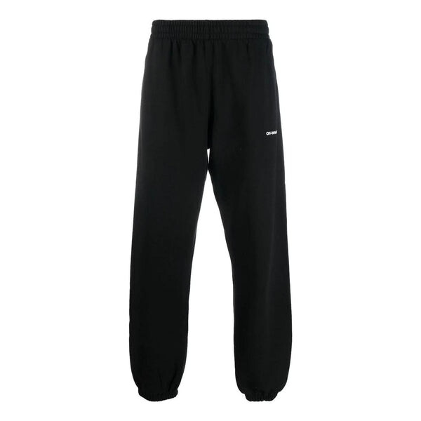 

Брюки wave diagonal slim sweat pant 'black' Off-White, черный