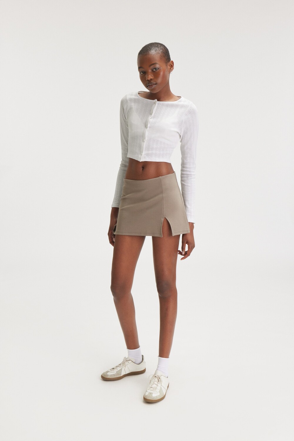 

Мини-Юбка-Комбинация Monki, бежевый
