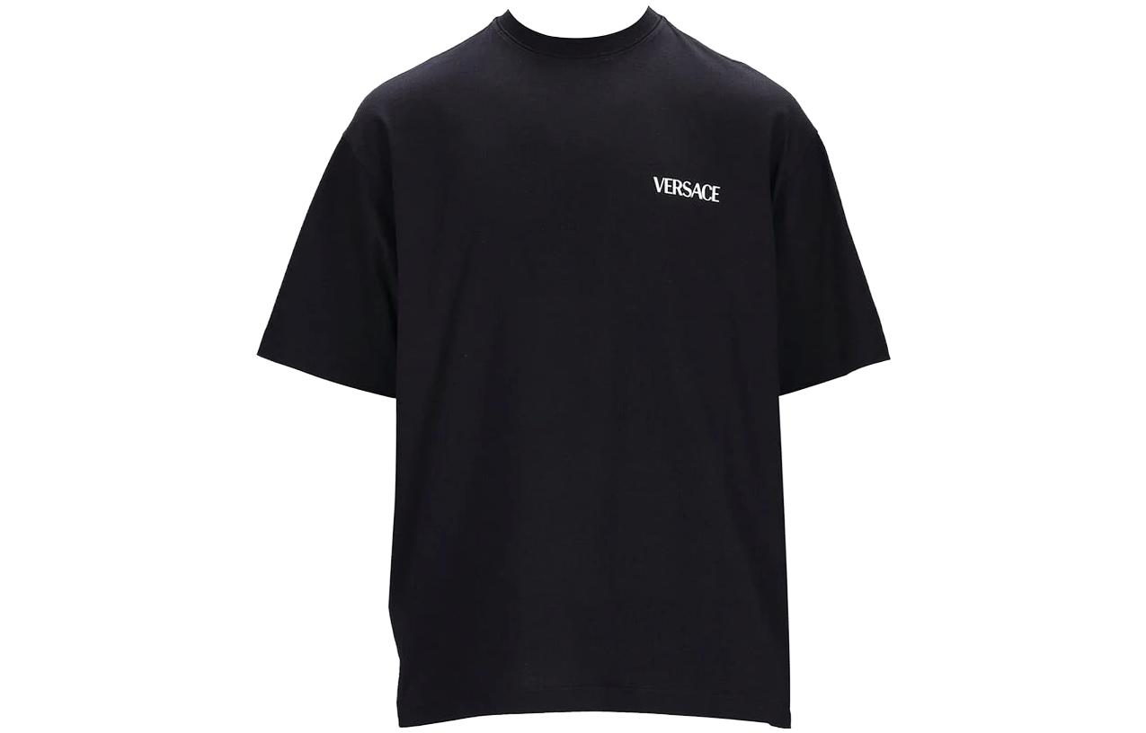 

Футболка с круглым вырезом и логотипом VERSACE, черный
