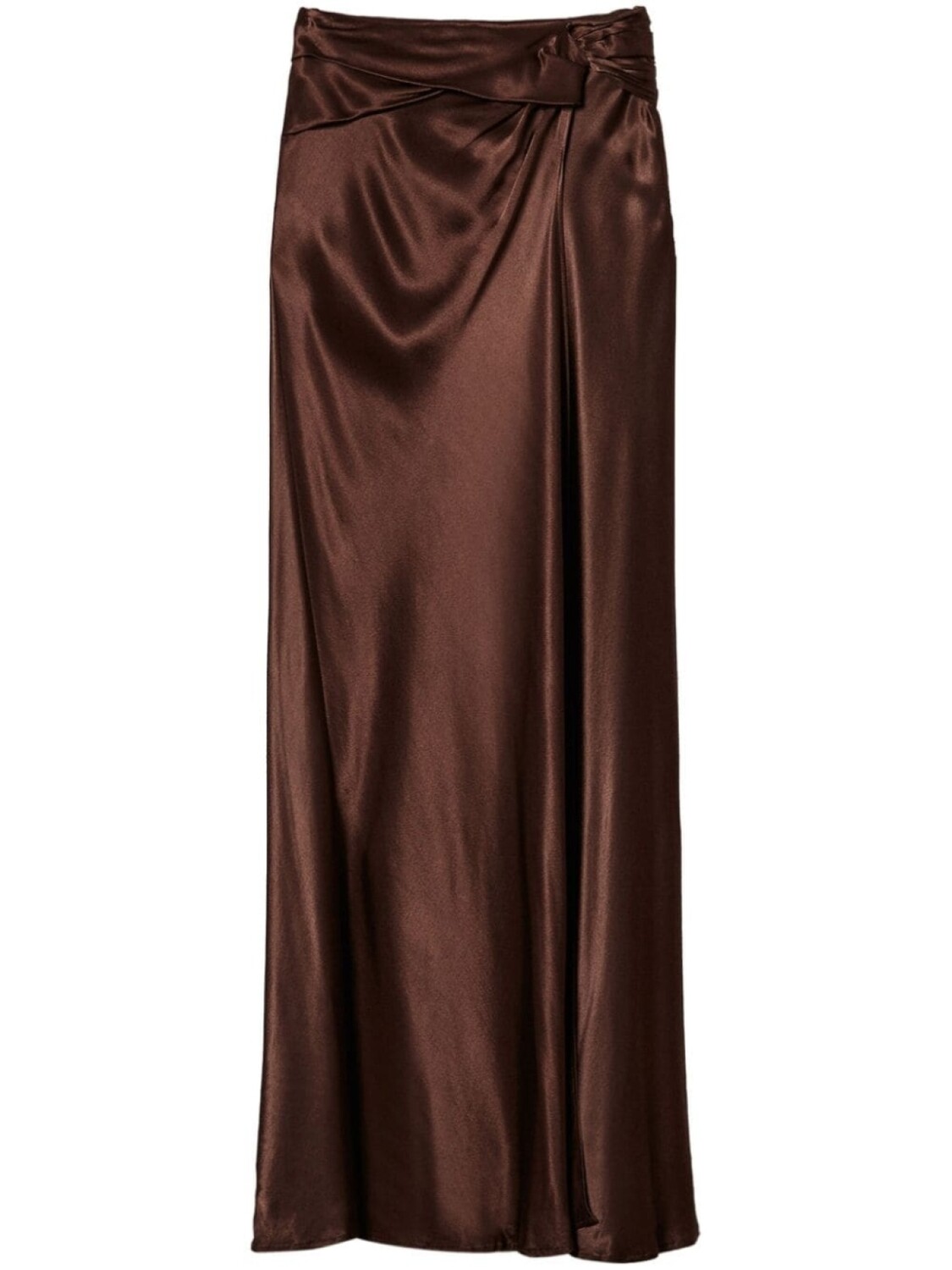 

TWINSET юбка из атласа с драпировкой, коричневый