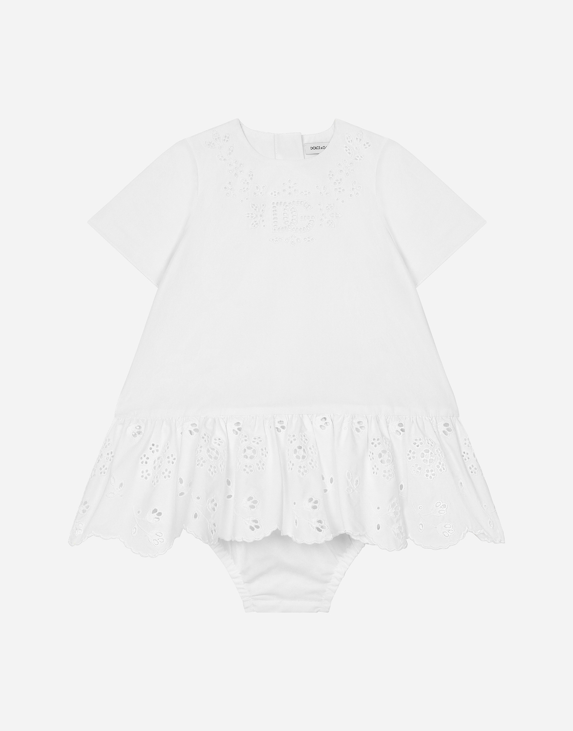 

Платье из поплина с логотипом DG Dolce&Gabbana, белый