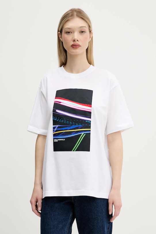 

Хлопковая футболка Karl Lagerfeld Jeans, белый