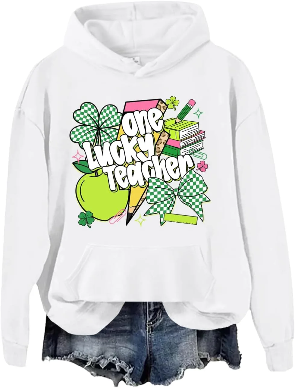 

Свитшот с принтом "One Lucky Teacher" Phncal