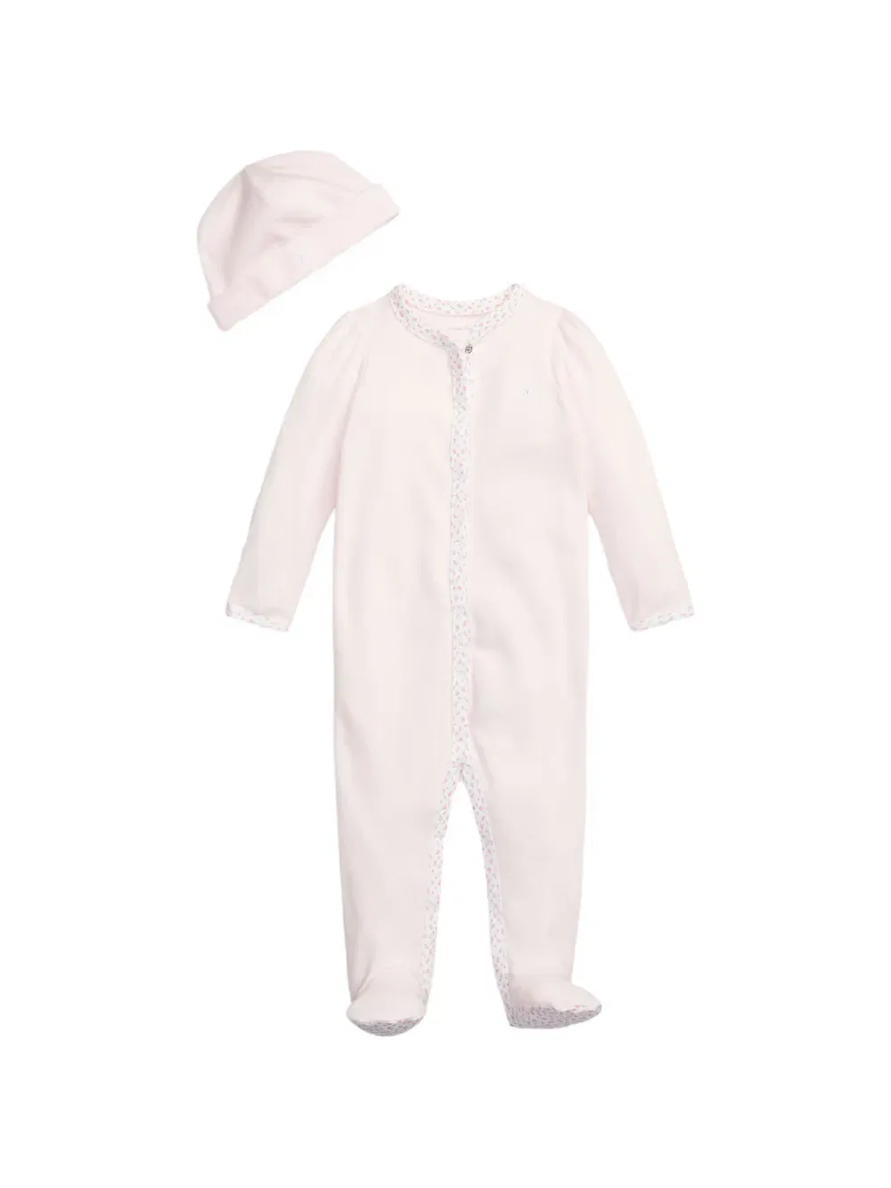 Детская одежда с цветочным принтом (комплект из трех предметов) Polo Ralph Lauren Kids, розовый