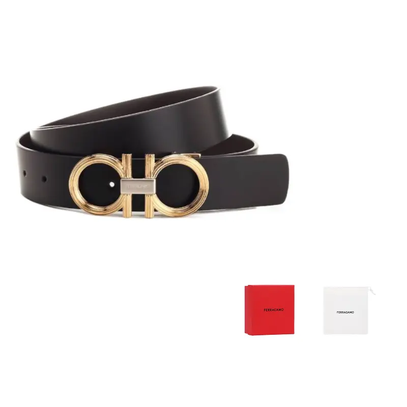 

Ferragamo Ремень с пряжкой и гравировкой логотипа, Black