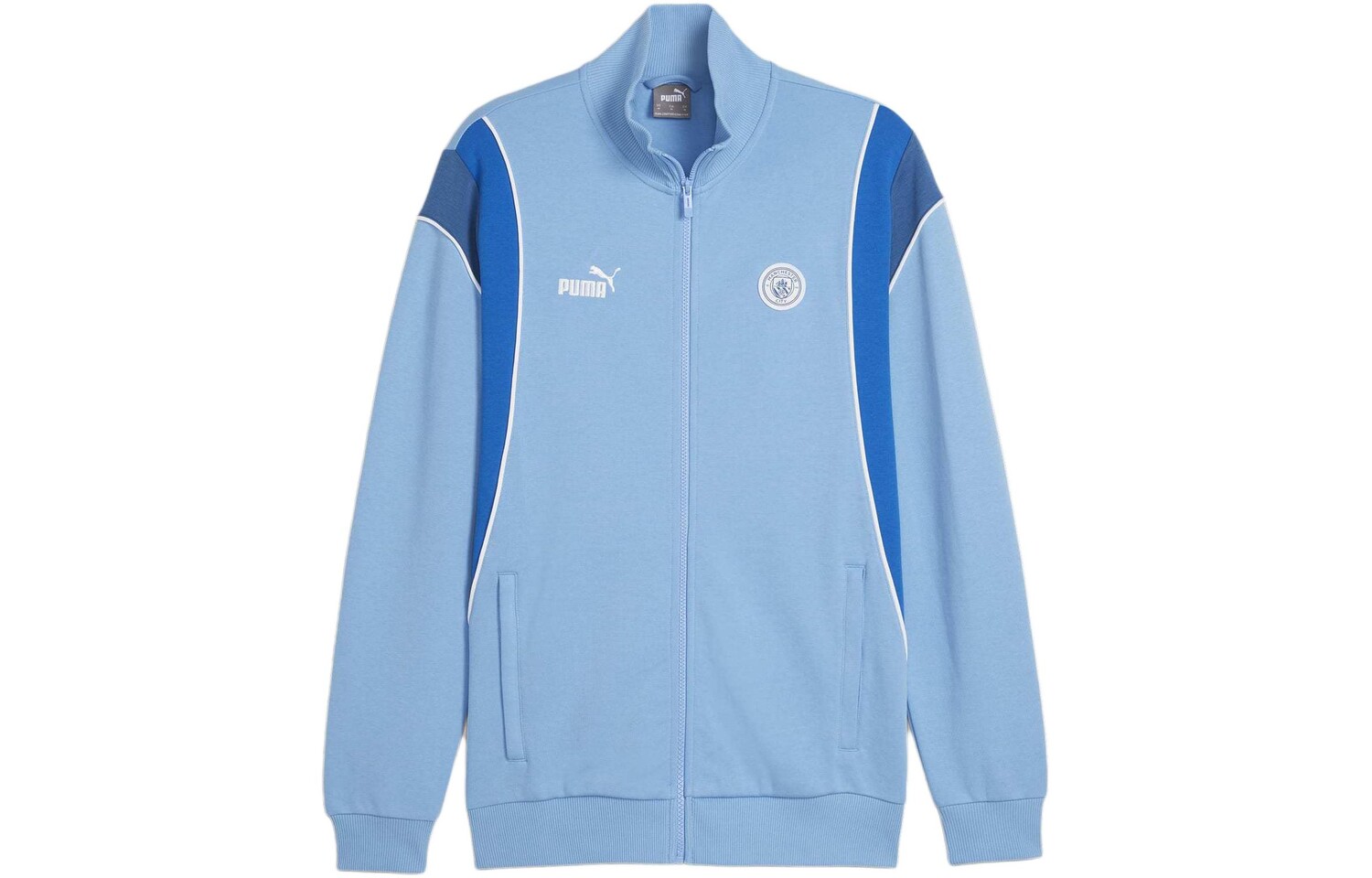 

Куртка Manchester City мужская Racer синяя/оранжевая/лаймовый взрыв/белая Puma, синий/оранжевый/белый