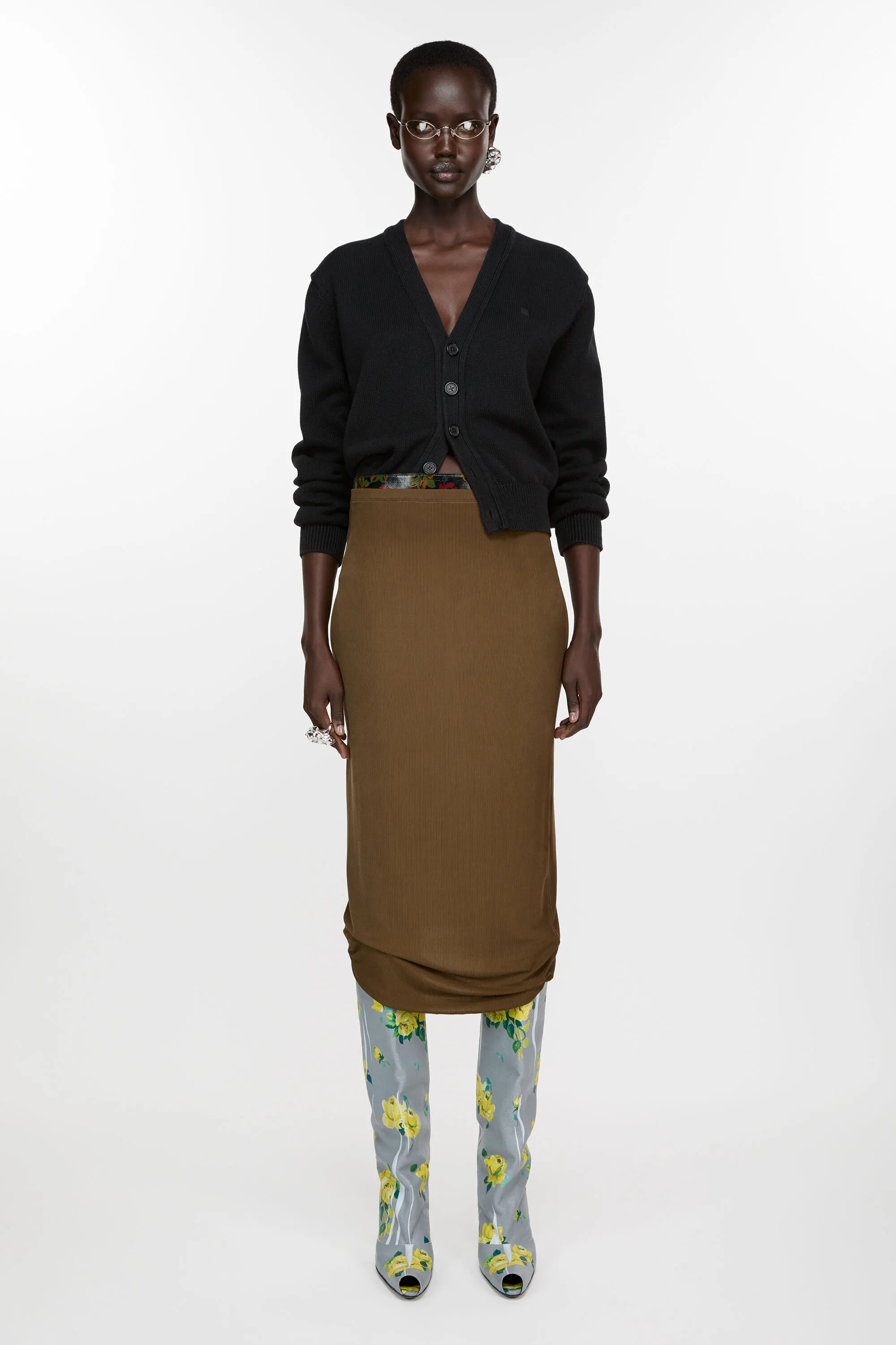

Приталенная юбка Acne Studios, Mud Brown