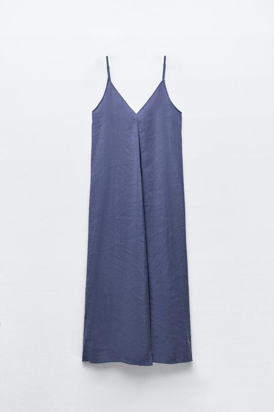 

Платье Zara Flowing Voluminous, чернильно-синий
