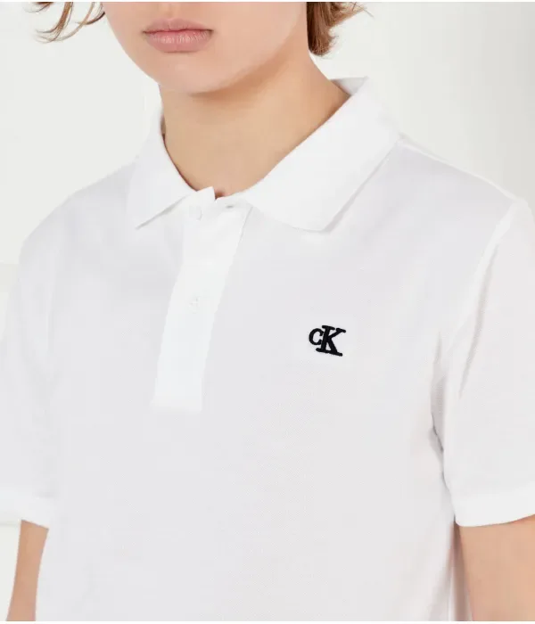 Поло ESSENTIAL regular fit Calvin Klein Jeans, белый — фото 4