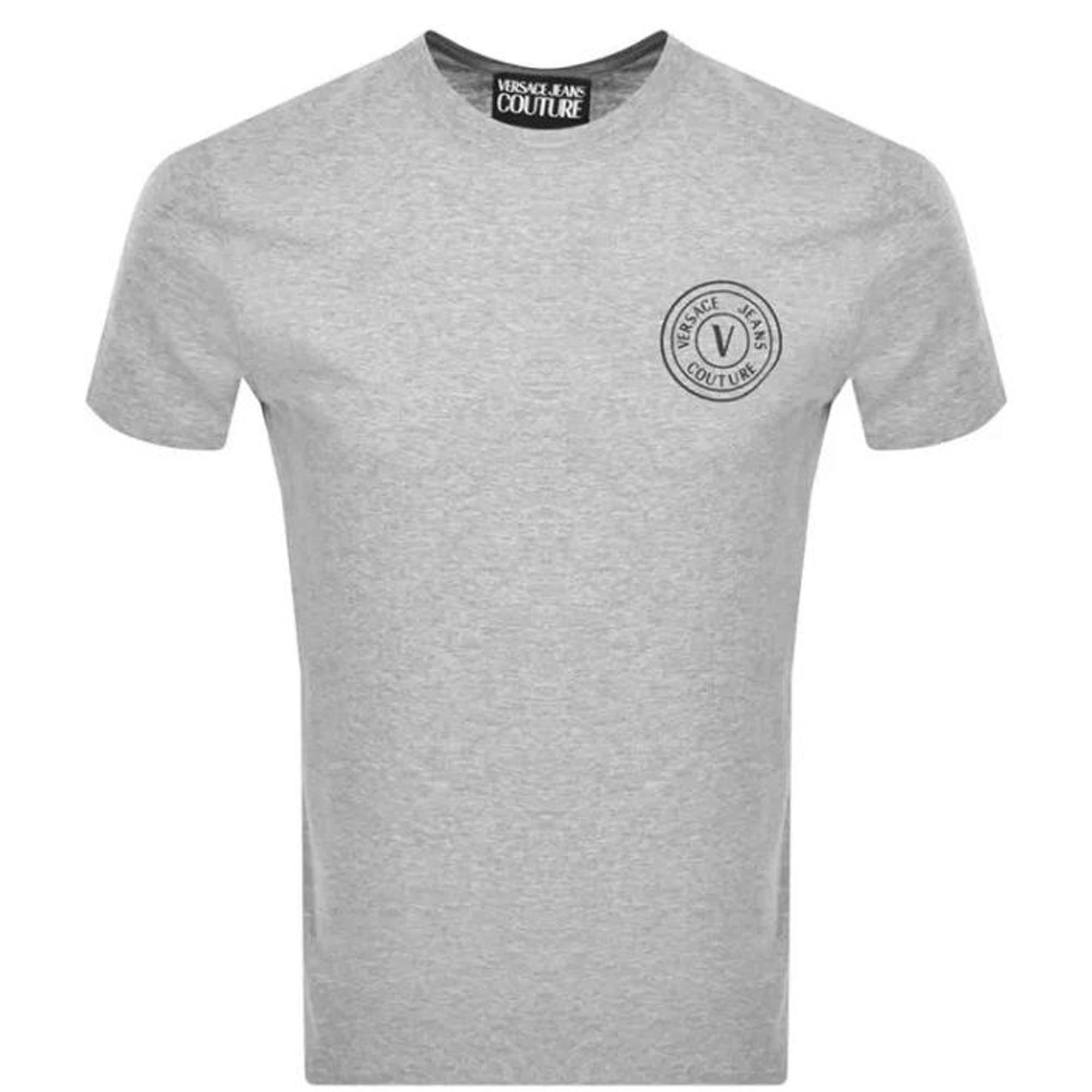 

Футболка из хлопка с логотипом VERSACE JEANS COUTURE, серый