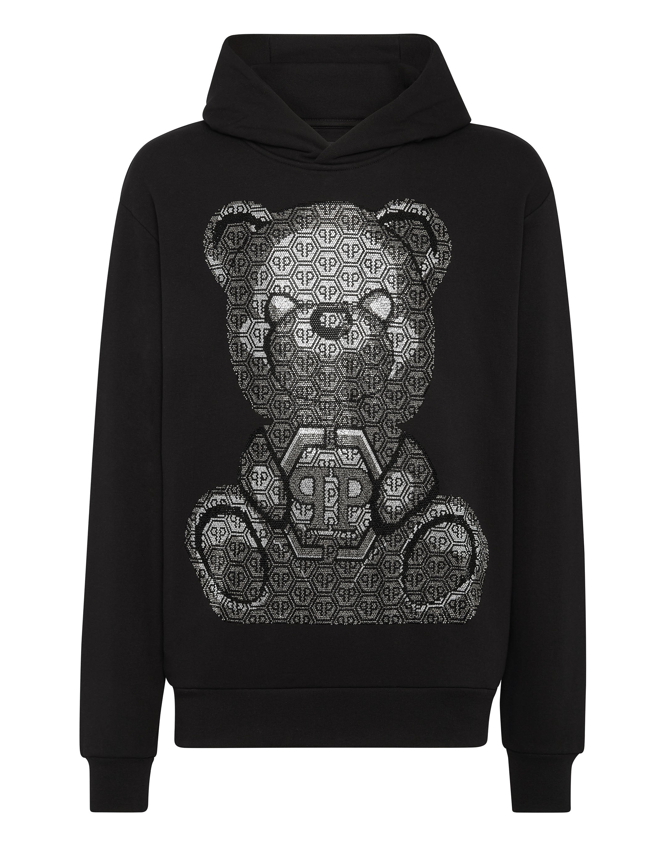 

Толстовка с капюшоном 3D Тедди PHILIPP PLEIN, черный