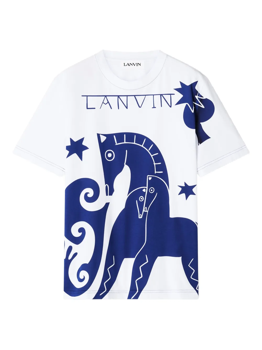 

Футболка с графичным принтом Lanvin, белый