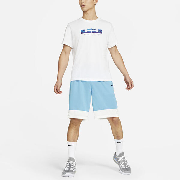 Футболка men's dri-fit lebron casual sports basketball short sleeve t-shirt Nike, белый — фото 2