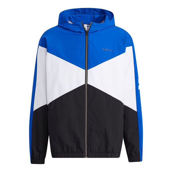 

Куртка adidas neo M Cs Cb Wb Logo Embroidered Splicing Contrasting Colors Hooded Jacket Blue, синий