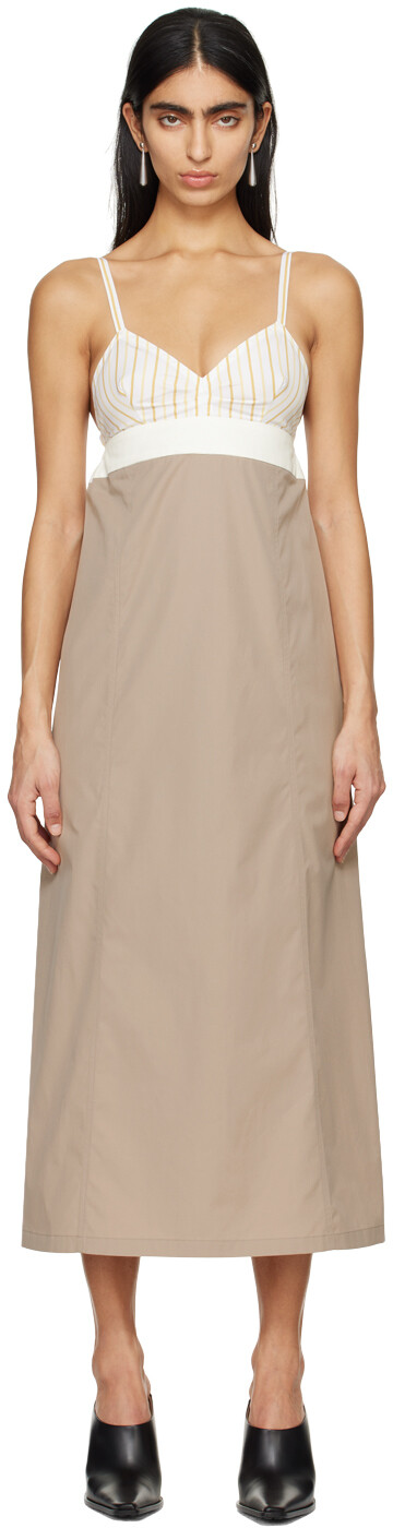 

Бежевое платье макси Dalina Dries Van Noten, Бежевый, Бежевое платье макси Dalina Dries Van Noten