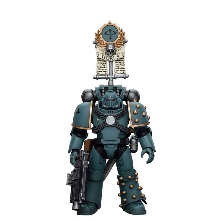 

Warhammer The Horus Heresy Рисунок 1/18 — Легионер тактического отряда Sons of Horus MKIV с Легионом Вексилла JOYTOY
