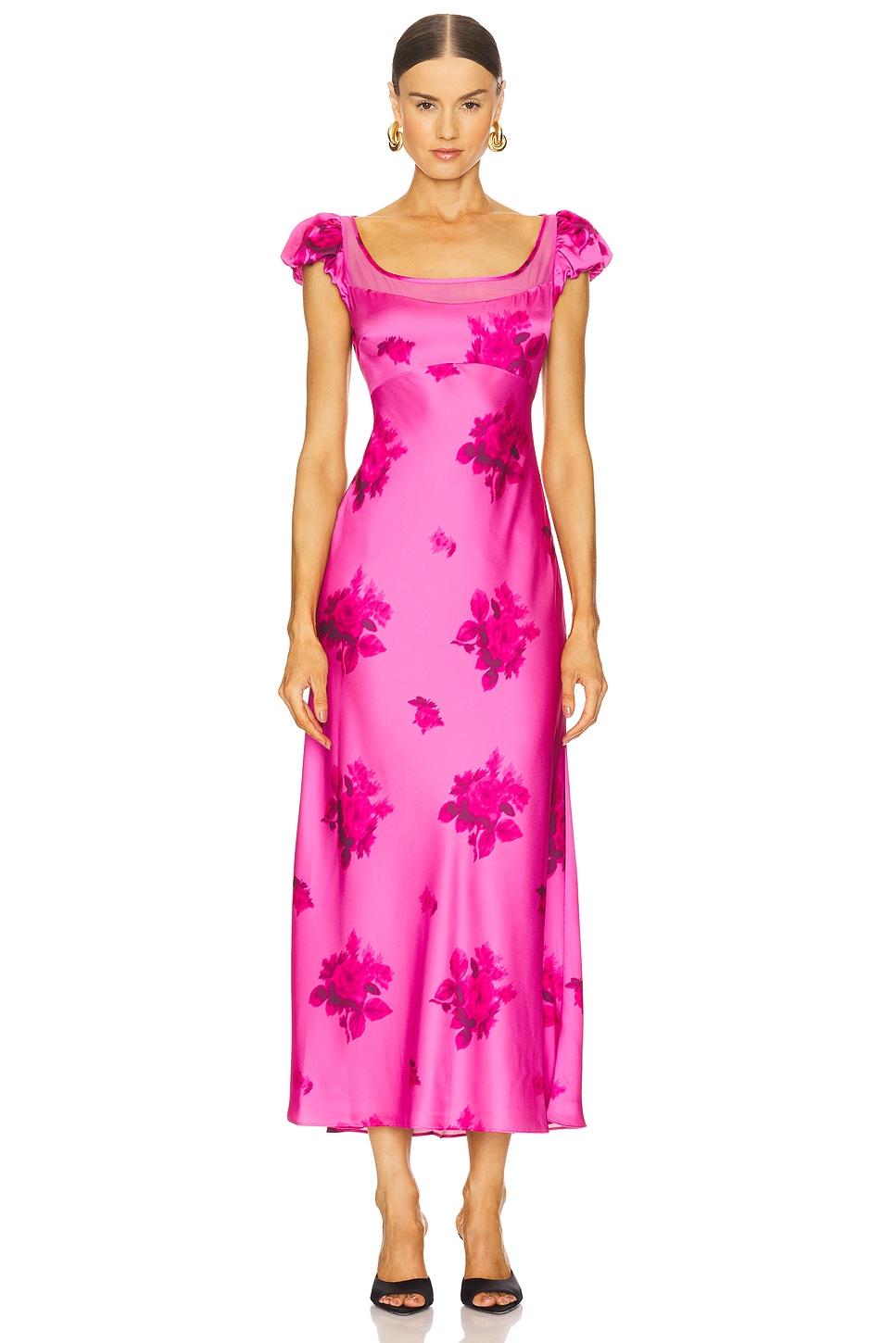 

Платье Joelette Loveshackfancy, raspberry rose