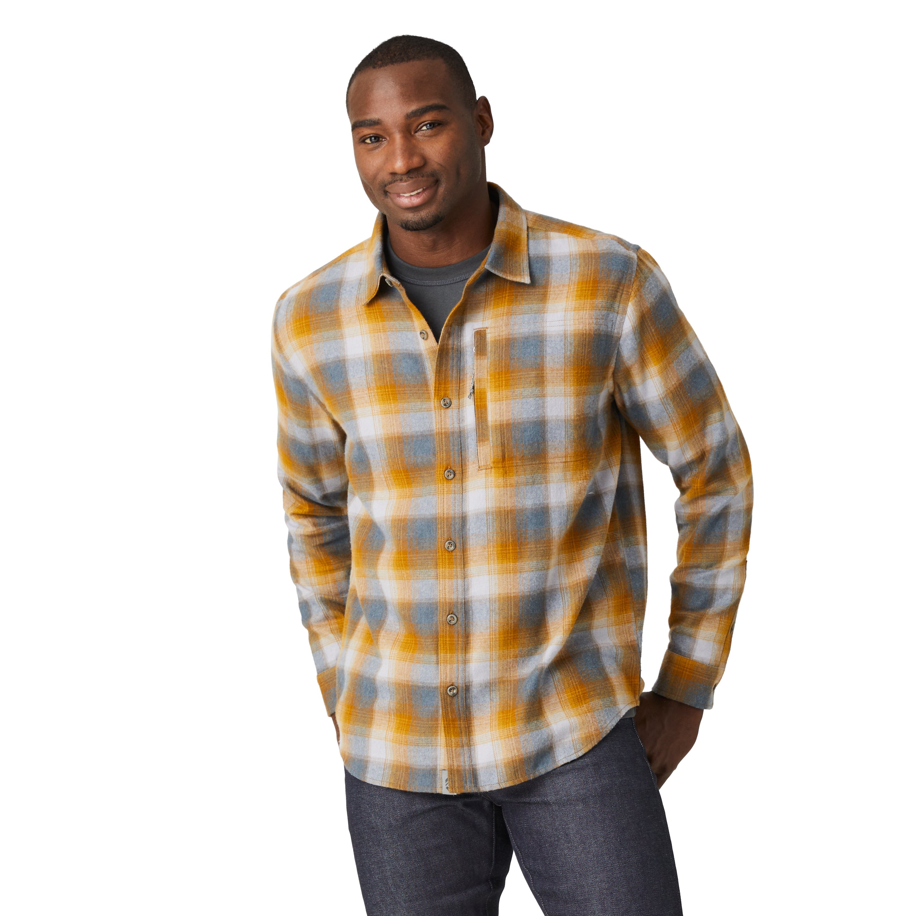 

Мужская куртка-рубашка Free Country Easywear из фланели, цвет canyon brown plaid
