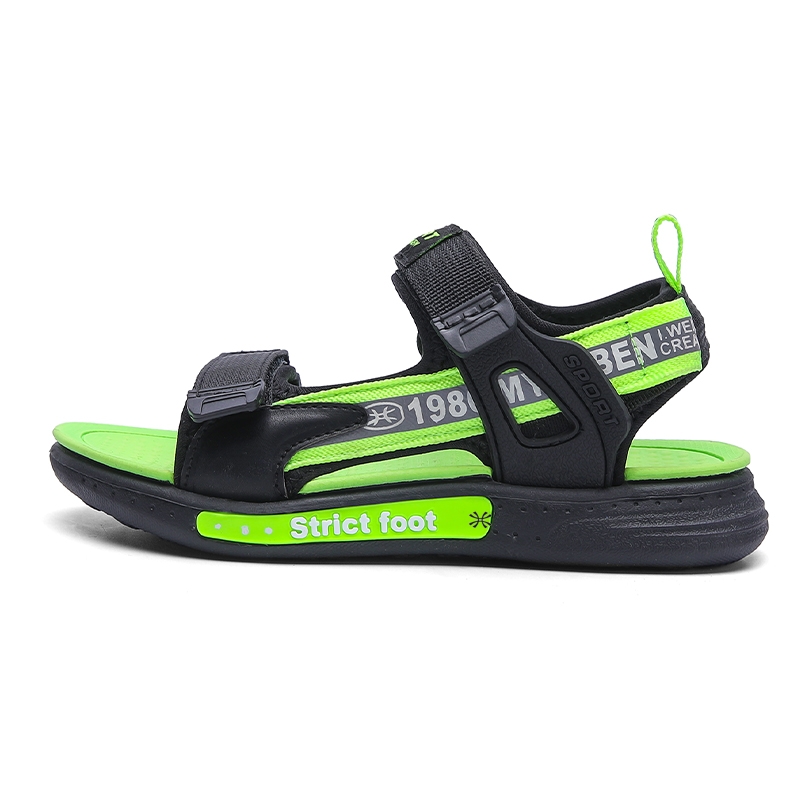 

Сандалии детские с противоскользящей амортизацией, износостойкие, дышащие YUZHAOLIN, черный/зеленый