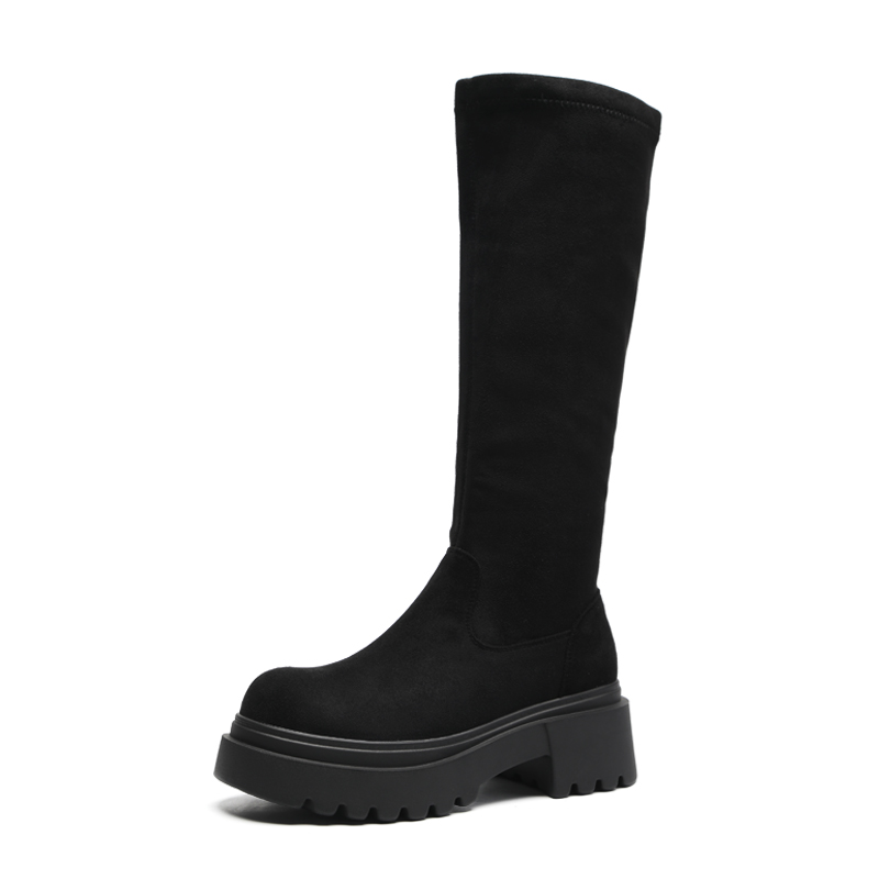 Сапоги женские 6 см ZHR, Black[Fleece-Lined Thermal]