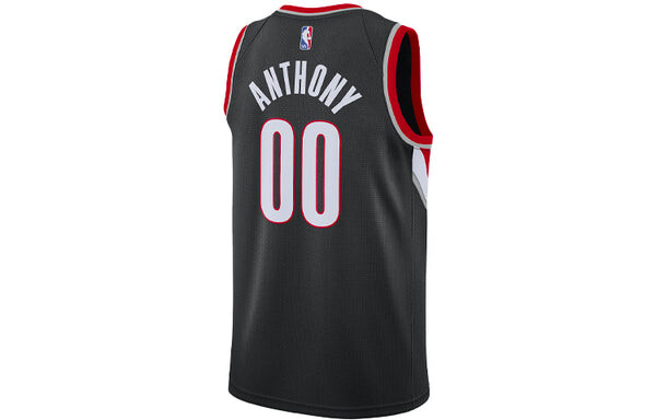 Спортивная футболка men's nbasports basketball jersey/vest sw fan edition 20 season blazers anthony 0 no. 0 black Nike, черный — фото 2