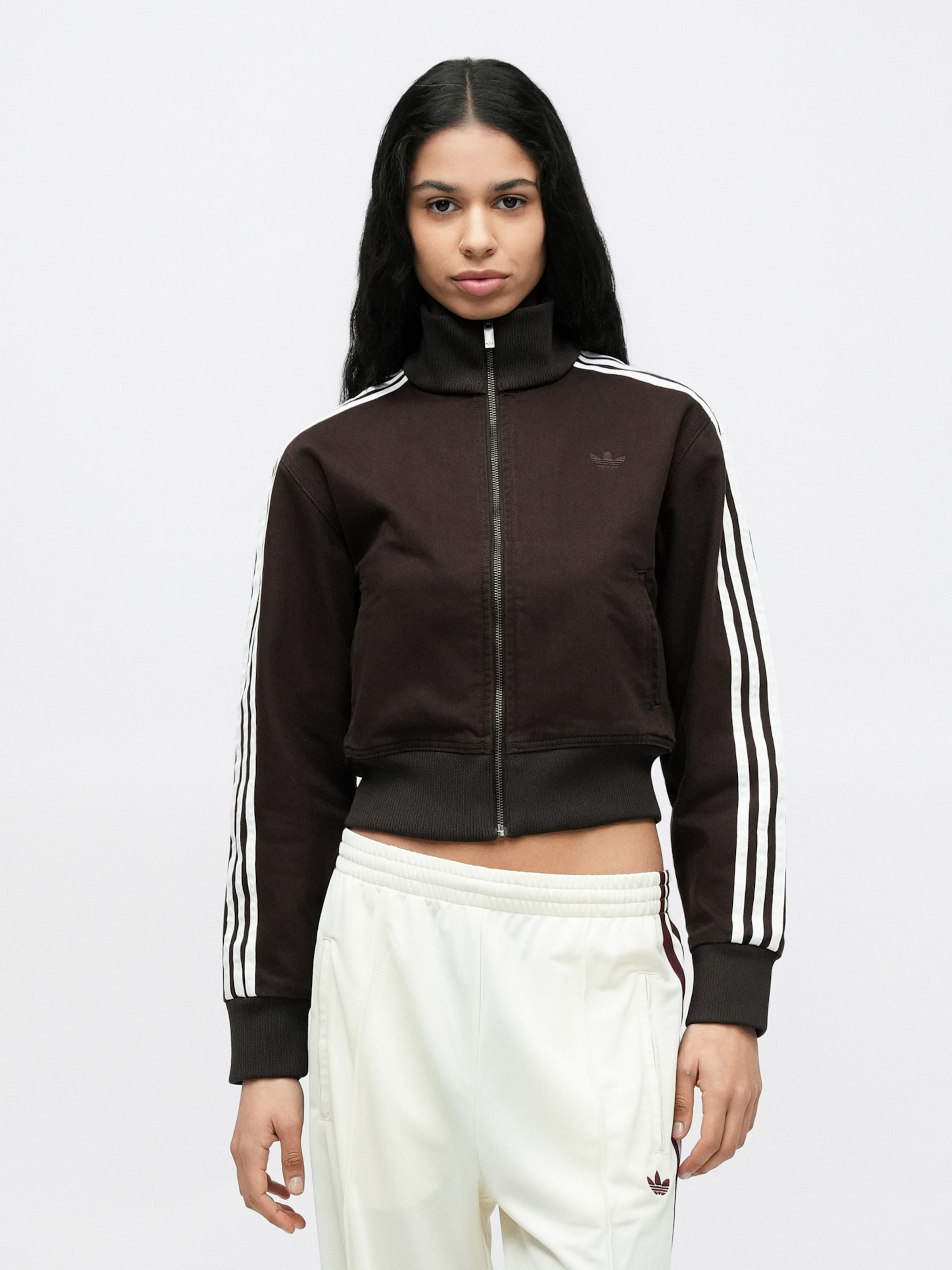 Adidas Originals Толстовка с капюшоном на молнии 'FIREBIRD' в темно-коричневом цвете — фото 2