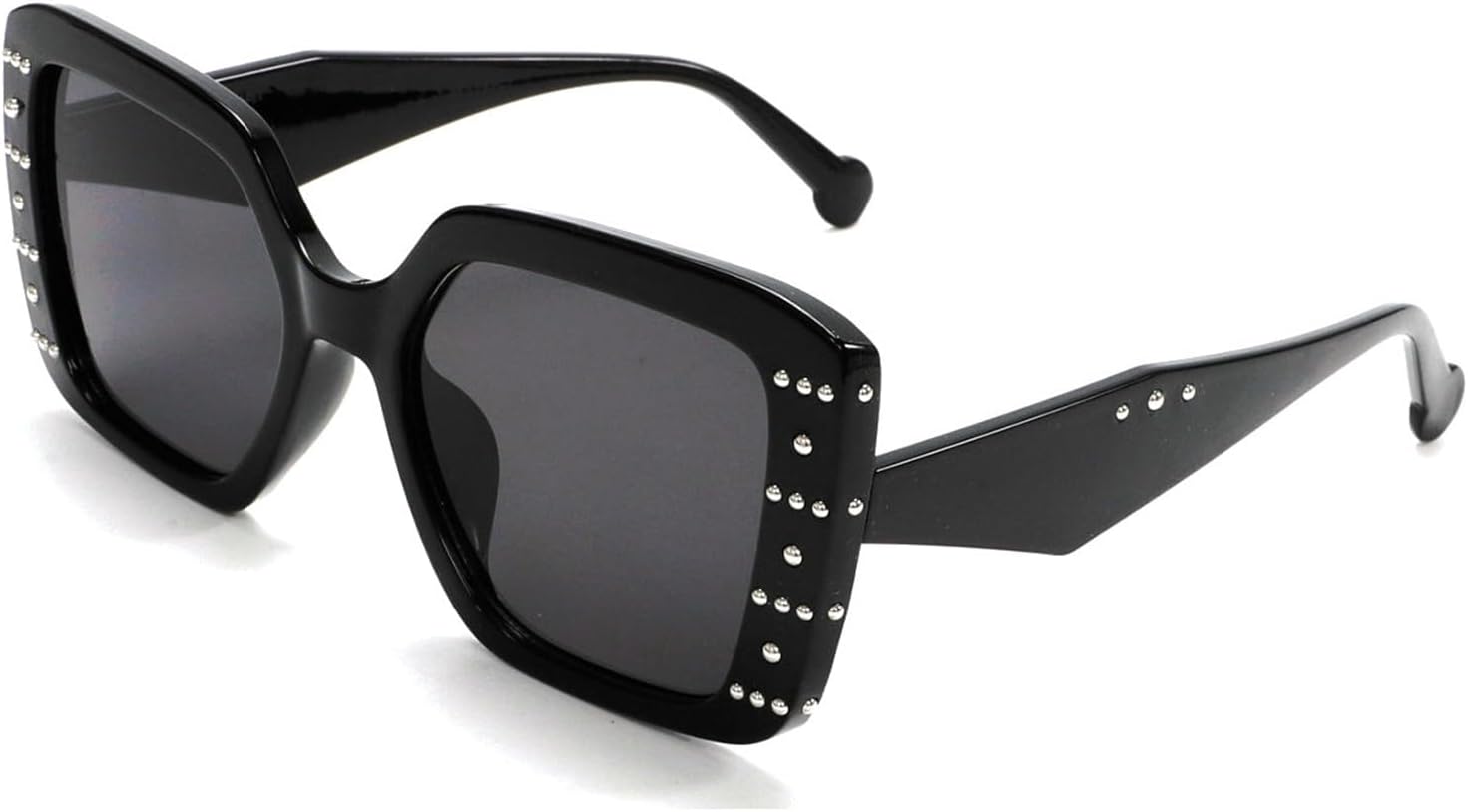 

Солнцезащитные очки Willochra Fashion Square для женщин и мужчин, модные солнцезащитные очки с заклепками, увеличенная толстая оправа, защита от УФ-излучения UV400, C1