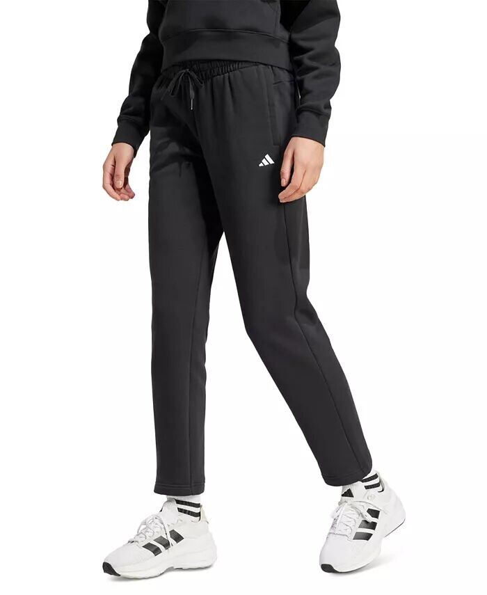 

Женские флисовые спортивные штаны Feel Cozy с маленьким логотипом adidas, черный